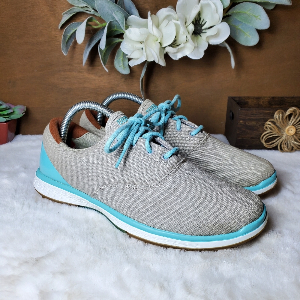 Skechers Go Golf V2 Modern Oxford Canvas Spikeless Shoe Women's Size 7